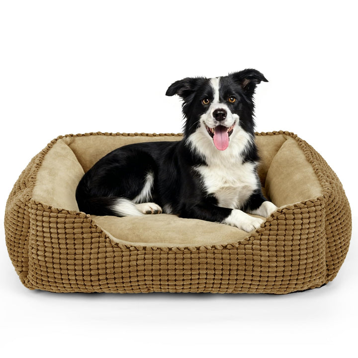 MIXJOY large dog bed front view with anti-slip bottom for stable resting