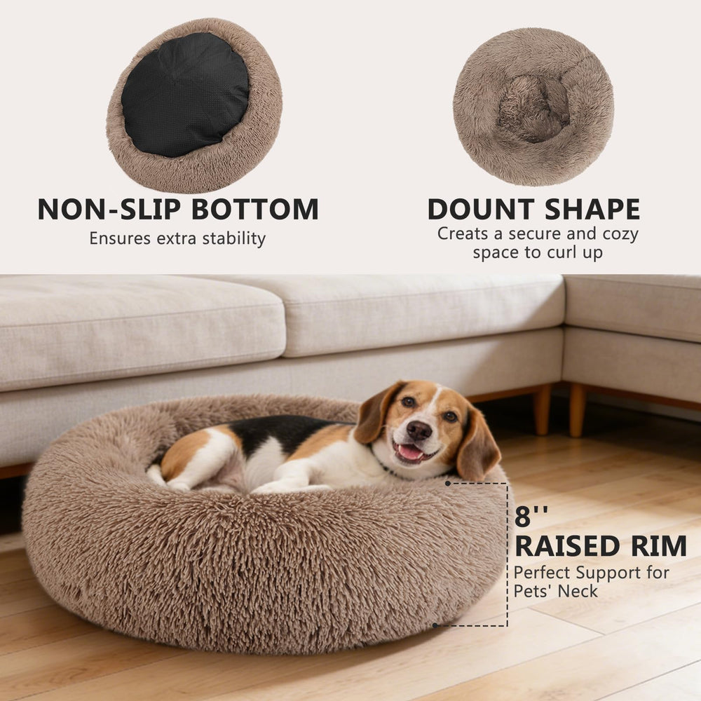 MixJOY round donut bed highlighting its circular shape and comfort.