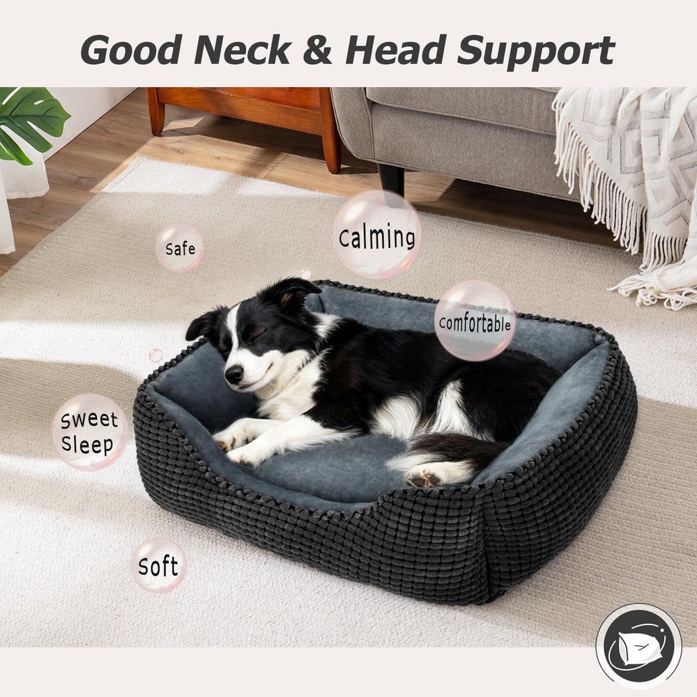 MIXJOY rectangle dog bed XL size accommodates larger dogs.