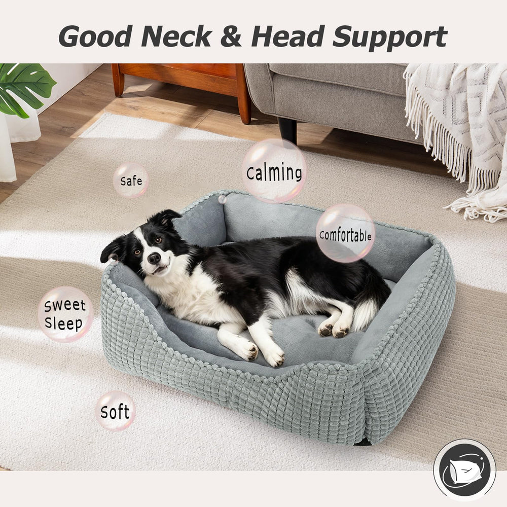 MIXJOY rectangle washable dog bed easy access design for small and senior pets