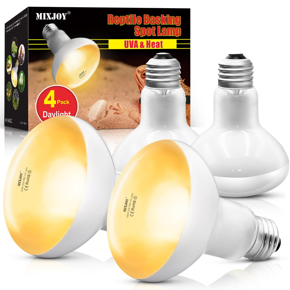 MixJOY reptile heat lamp glow for basking and active daytime behavior