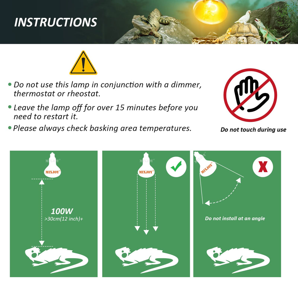 MixJOY sun-like spectrum supports daily activity in terrarium pets.
