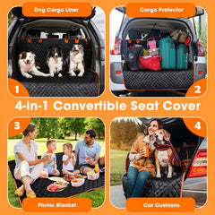 MIXJOY SUV cargo liner anti-slip-straps keeps your dog secure during turns.