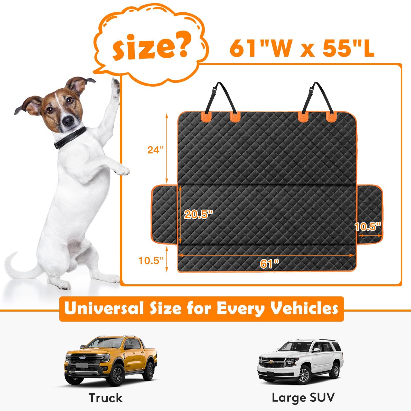 MIXJOY waterproof truck seat cover keeps interior dry and clean.
