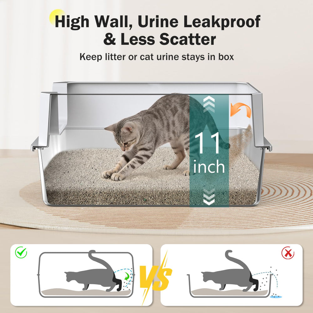 MIXJOY XL litter box provides spacious room for large cats.