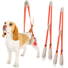 Mixweer rear leg harness in orange supports mobility with a gentle lift