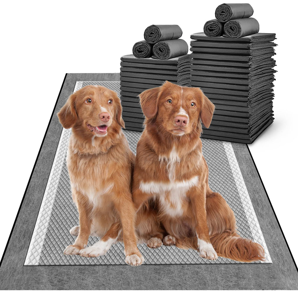 MIZOK carbon pee pad on floor showing odor control and absorbency for dogs