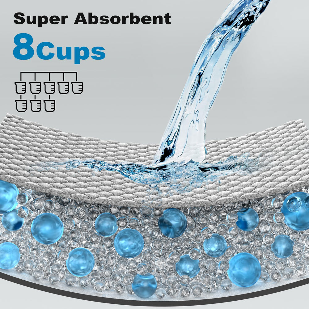 MIZOK diamond-quilted 3D texture promotes quick liquid capture