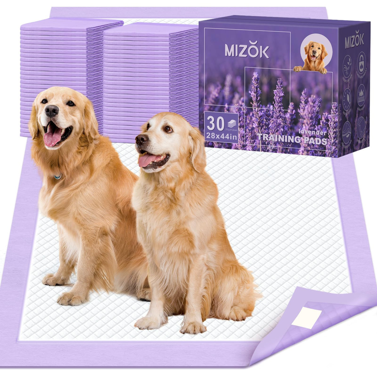 MIZOK dog pad 28x44 extra-large for indoor use and floor protection