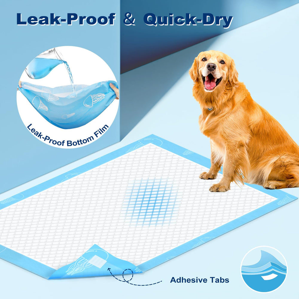 MIZOK leak-proof bottom and adhesive tabs protect floors and keep pads secure.