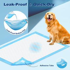 MIZOK leak-proof bottom and adhesive tabs protect floors and keep pads secure.