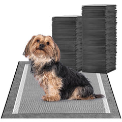 MIZOK Puppy Pads 23x24in with charcoal odor elimination for a fresher home.