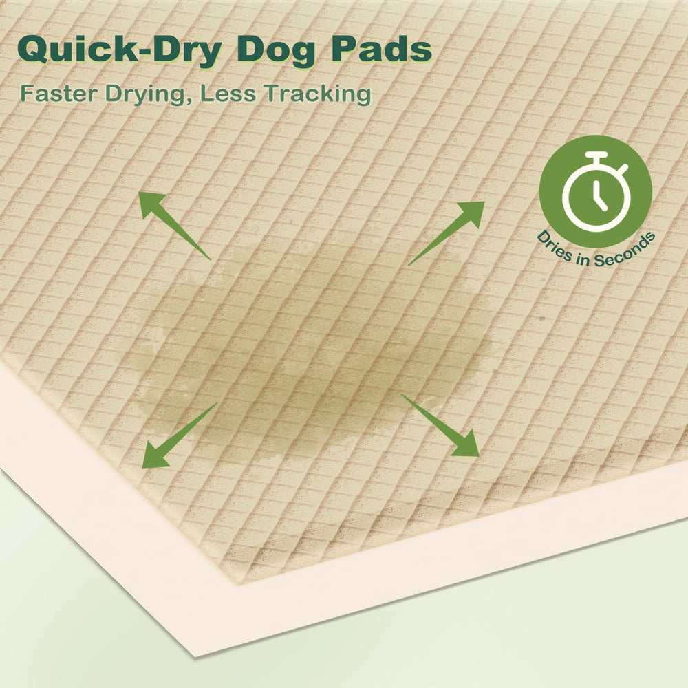 MIZOK puppy pads 6-layer absorbent core and moisture lock detail