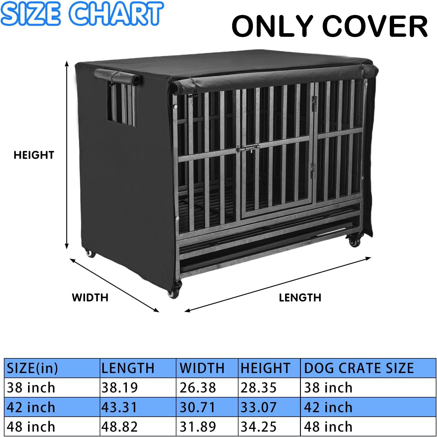 M JJYPET crate cover blackout feature blocks light for a calmer space