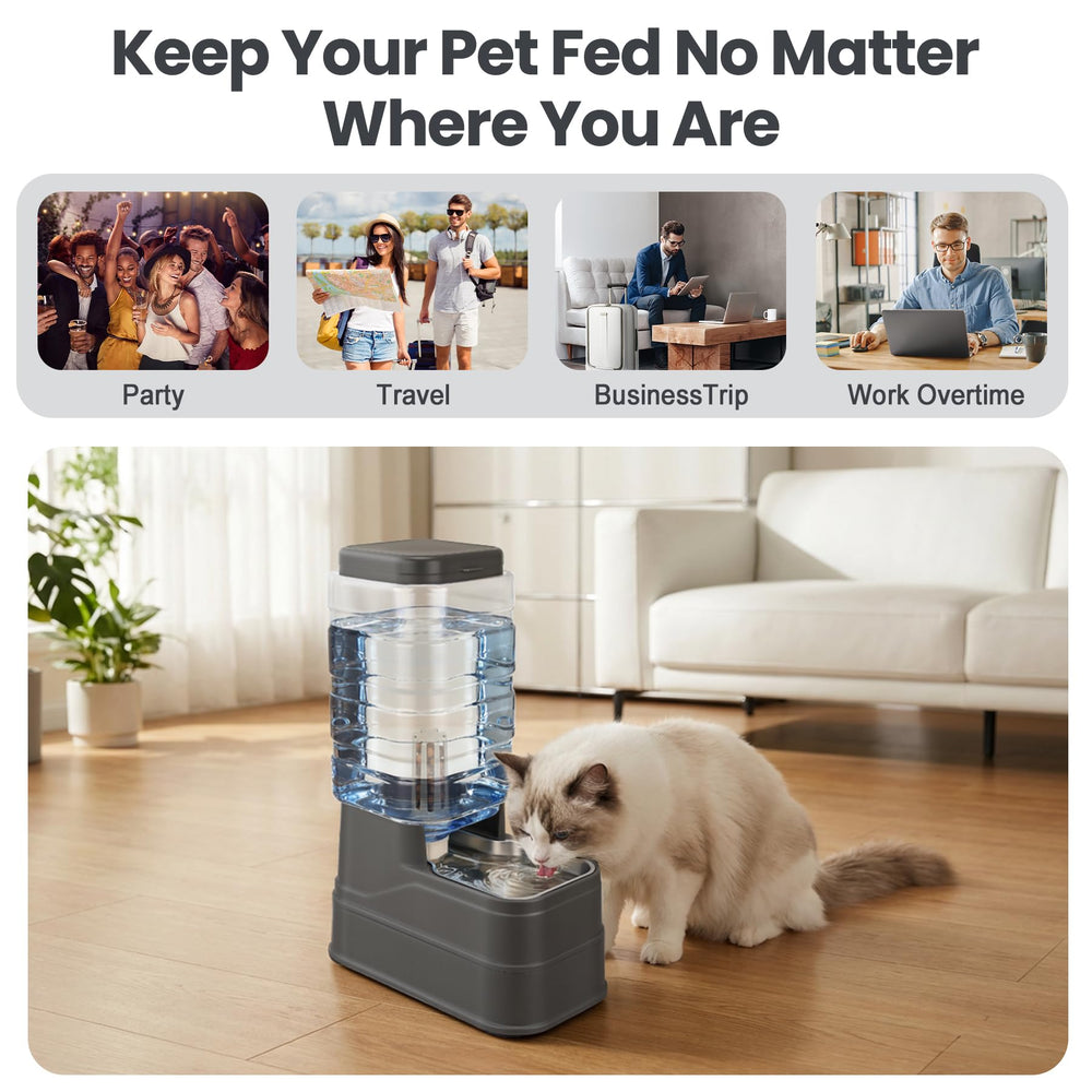 MJpepark gravity-fed design keeps pets hydrated without daily refills