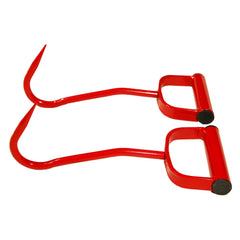 Mkienhy hay hook side view, robust metal construction with rust resistance.