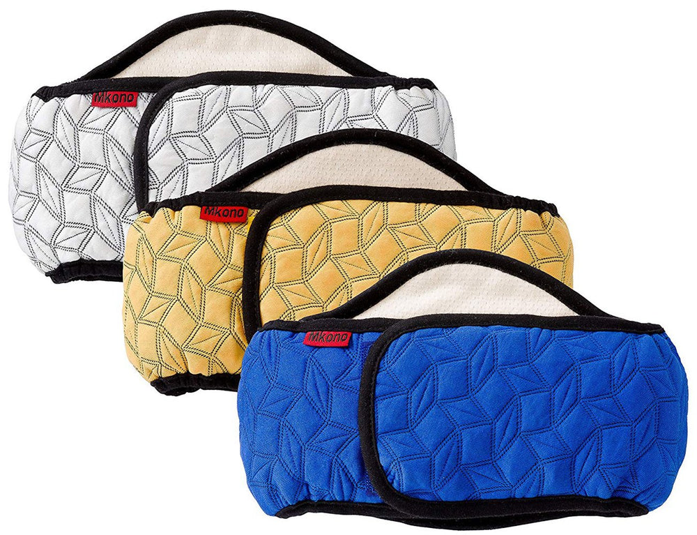 Mkono male dog belly band wrap blue pack close-up shows adjustable fit for leak protection.