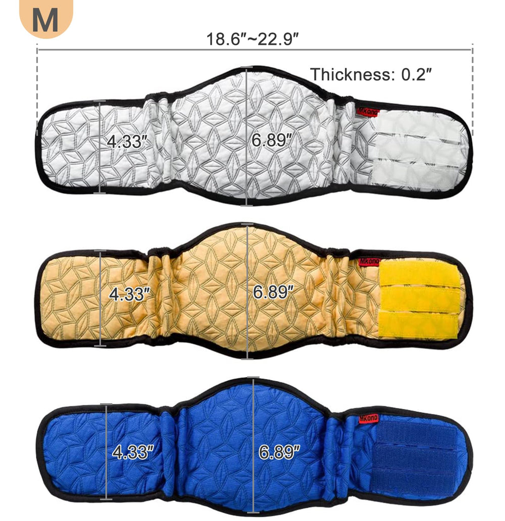 Mkono male dog belly band wrap white 3-pack soft and easy to clean