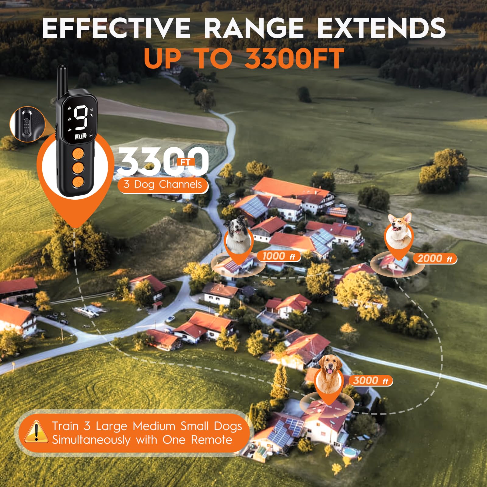 MKZ 3-channel system enabling multi-dog training capabilities