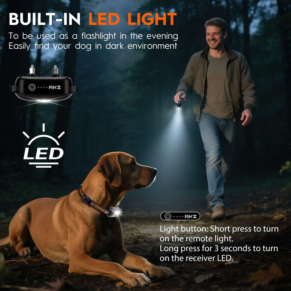 MKZ Shock Collar fast-charging with long standby up to 35 days.
