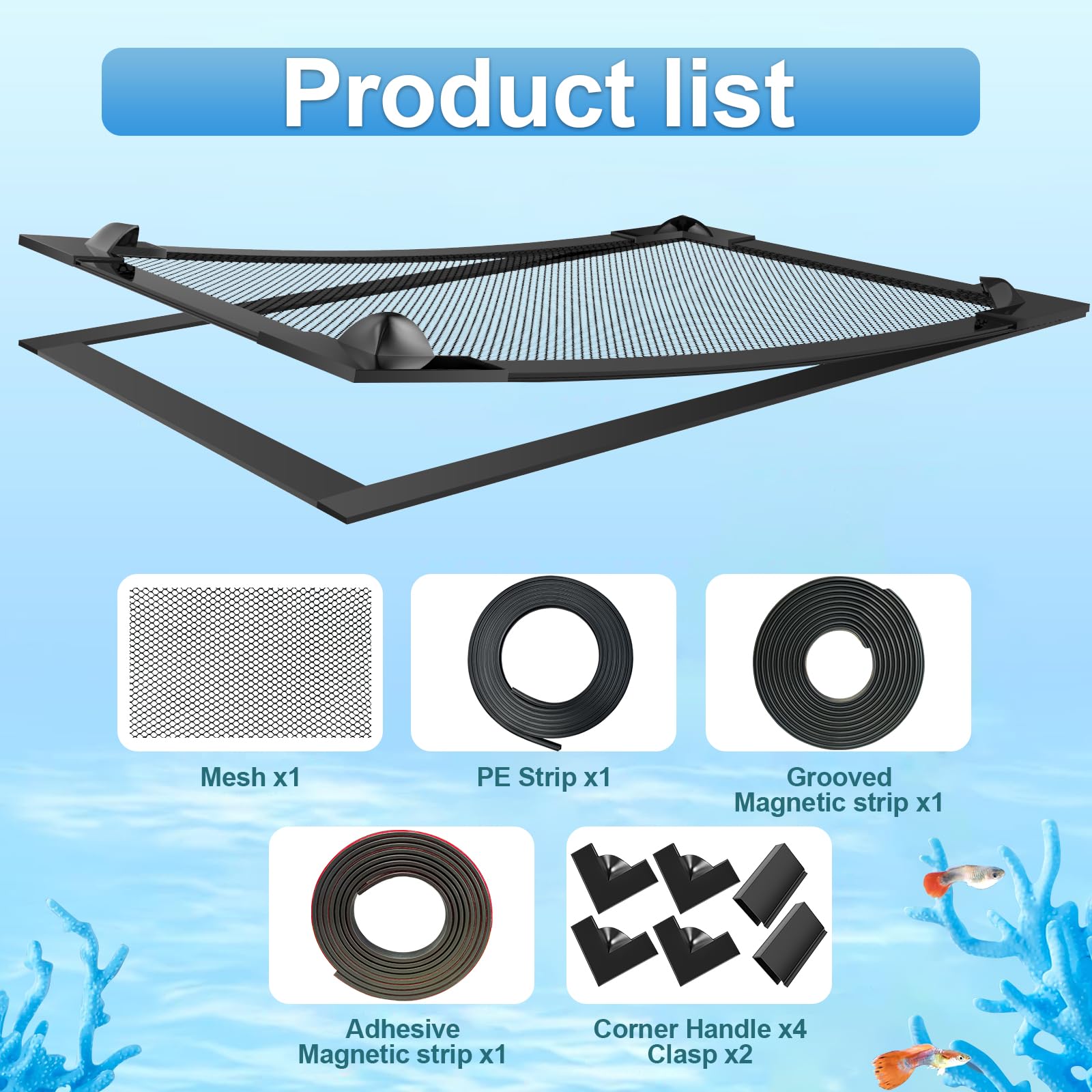 Package includes MLEJU lid, tape, buckles, and manual.
