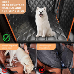 Mlivrom storage pocket dog seat cover keeps toys and treats organized.