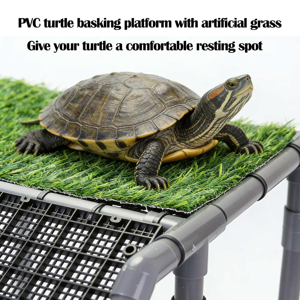 MLONDHSU basking platform top with artificial grass for natural warmth and comfort.