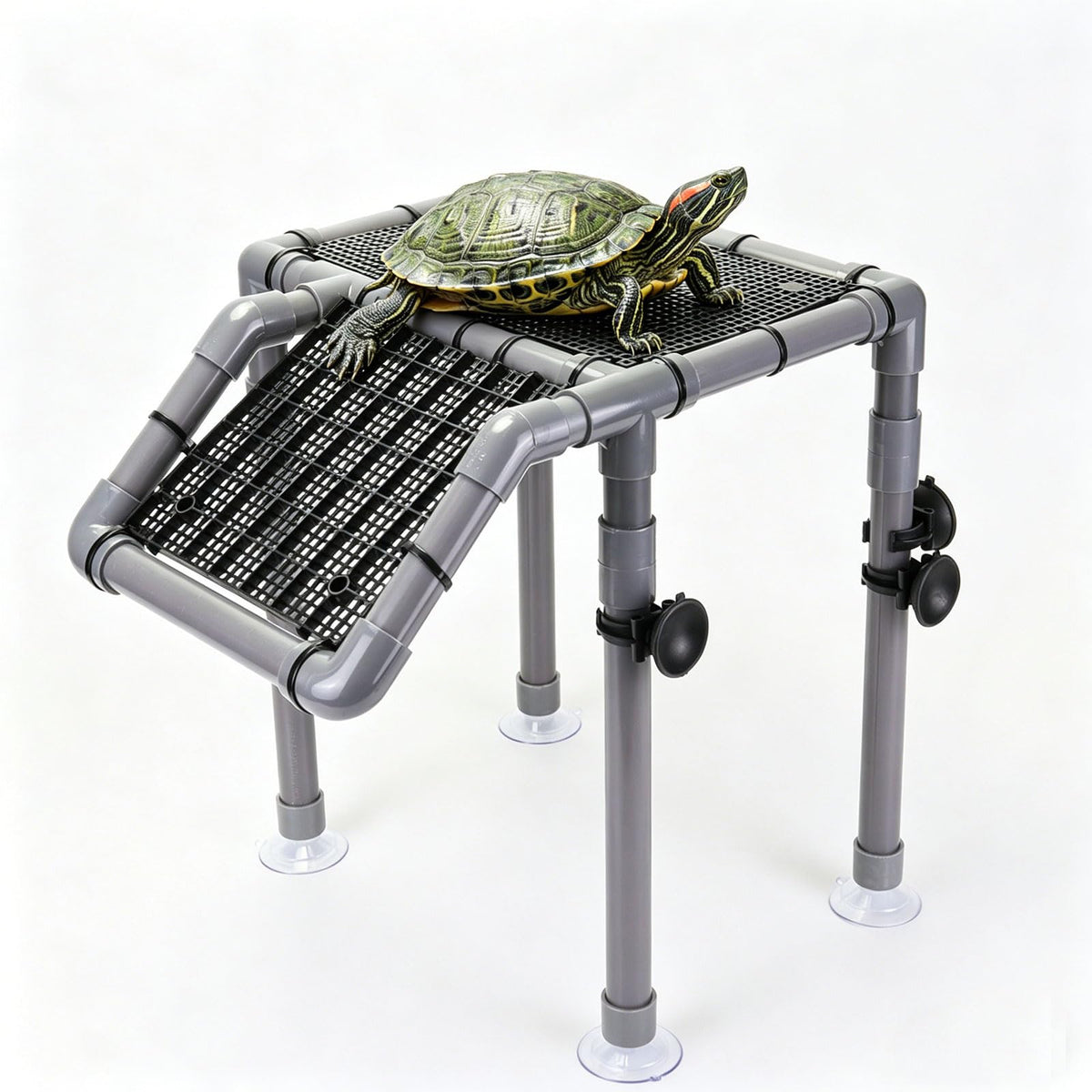 MLONDHSU large turtle basking platform in-tank provides a dry resting area for turtles.
