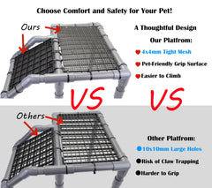 MLONDHSU non-slip ramp features aid climbing and safety for turtles.