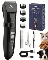 M&M STAR dog grooming clipper with LED display for precise trimming