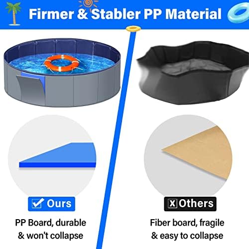 MMdipon dog pool with drain plug for easy emptying.