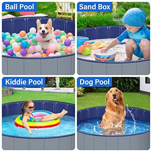 MMdipon dog pool, hard plastic construction, durable and sturdy.