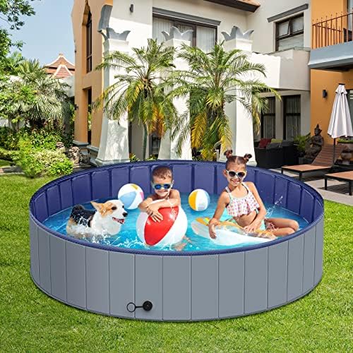 MMdipon dog pool portable fold-flat for travel.