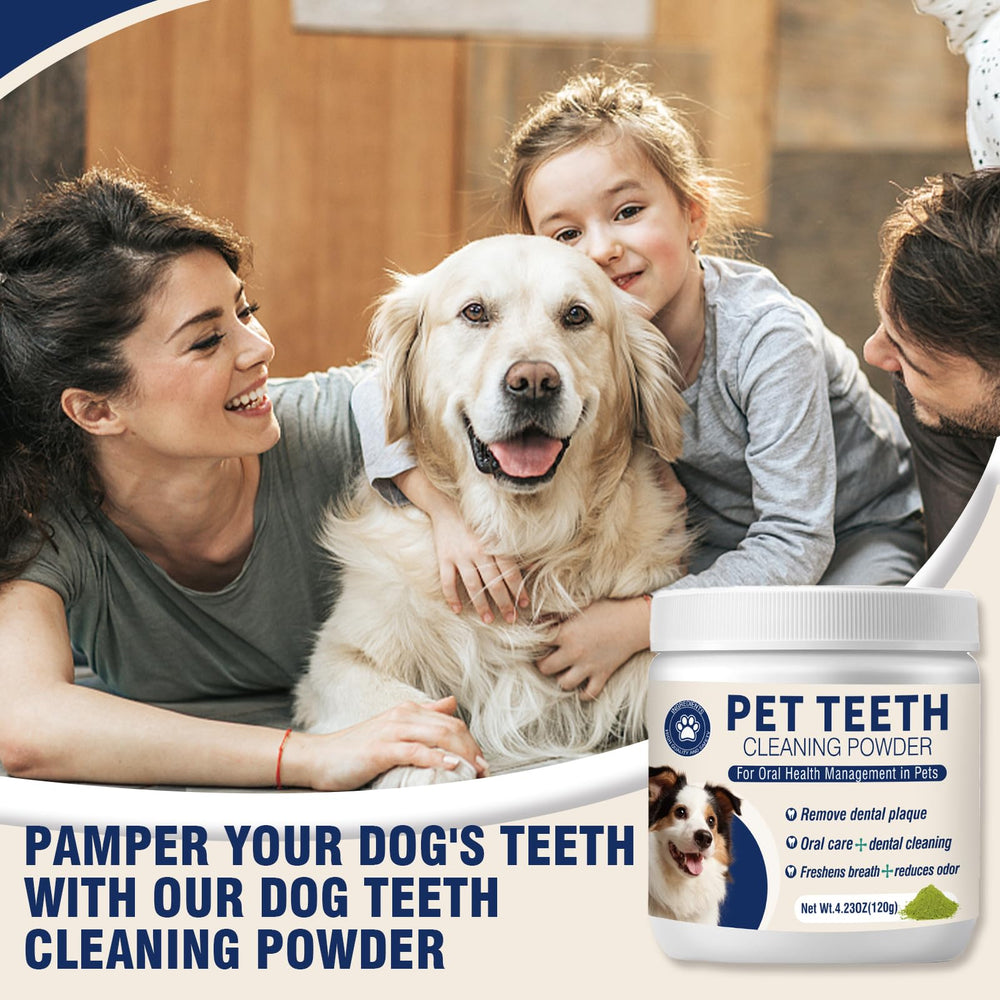 MNQAXZ 60-day supply dental powder for dogs for convenient care.