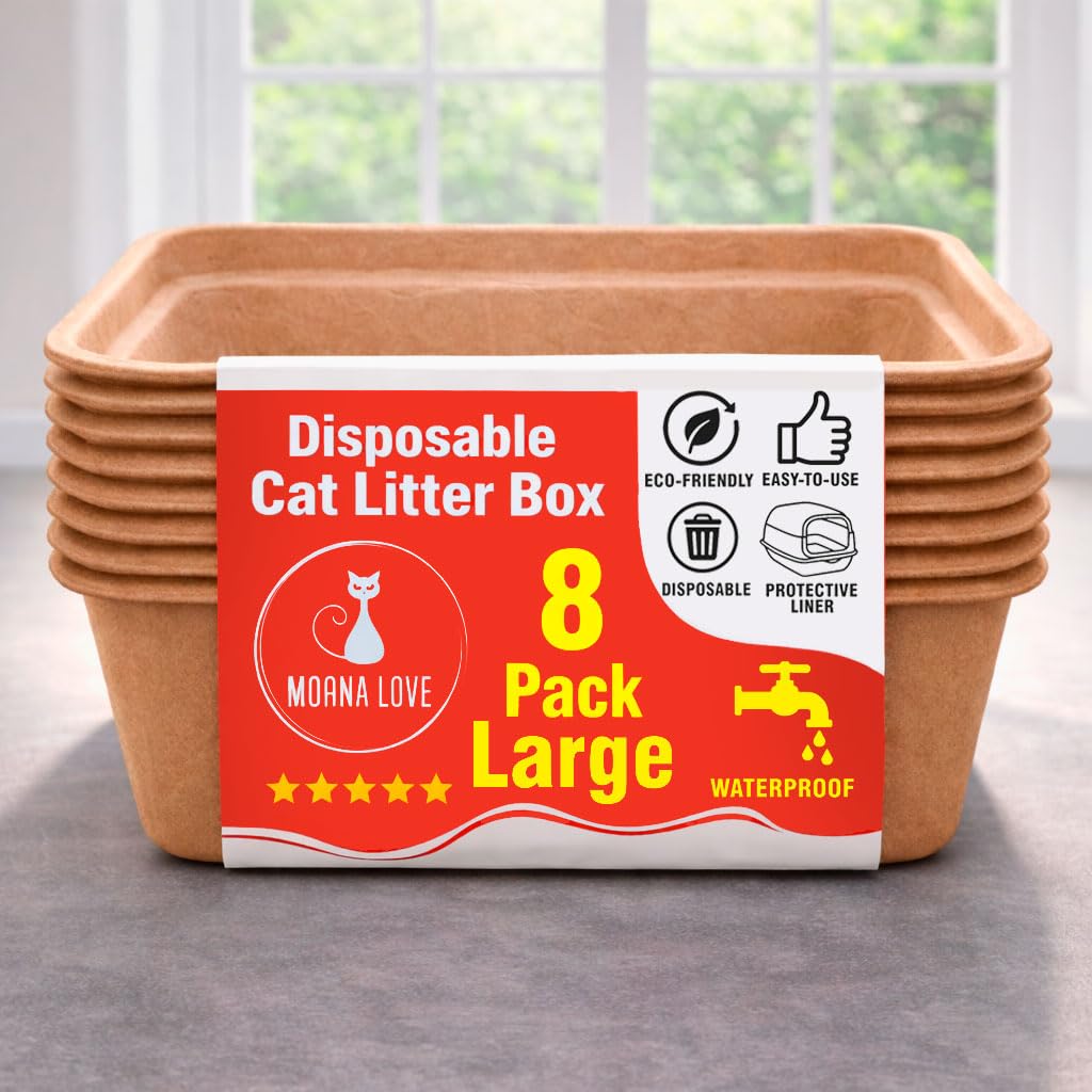 Moana Love disposable litter box with compact design ideal for travel.