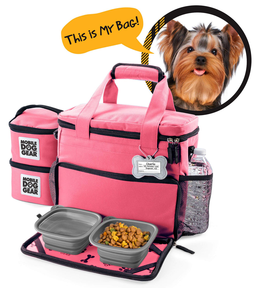 Mobile Dog Gear Week Away bag front drop-down section for quick access