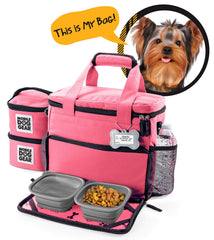 Mobile Dog Gear Week Away bag front drop-down section for quick access