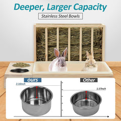 MOBYKE deeper stainless steel bowls help contain food and water.