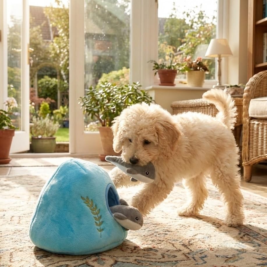 MODERN WAVE Interactive dog toy designed for indoor and outdoor use.