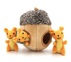 MODERN WAVE brown plush dog toy with durable fabric for rugged sessions
