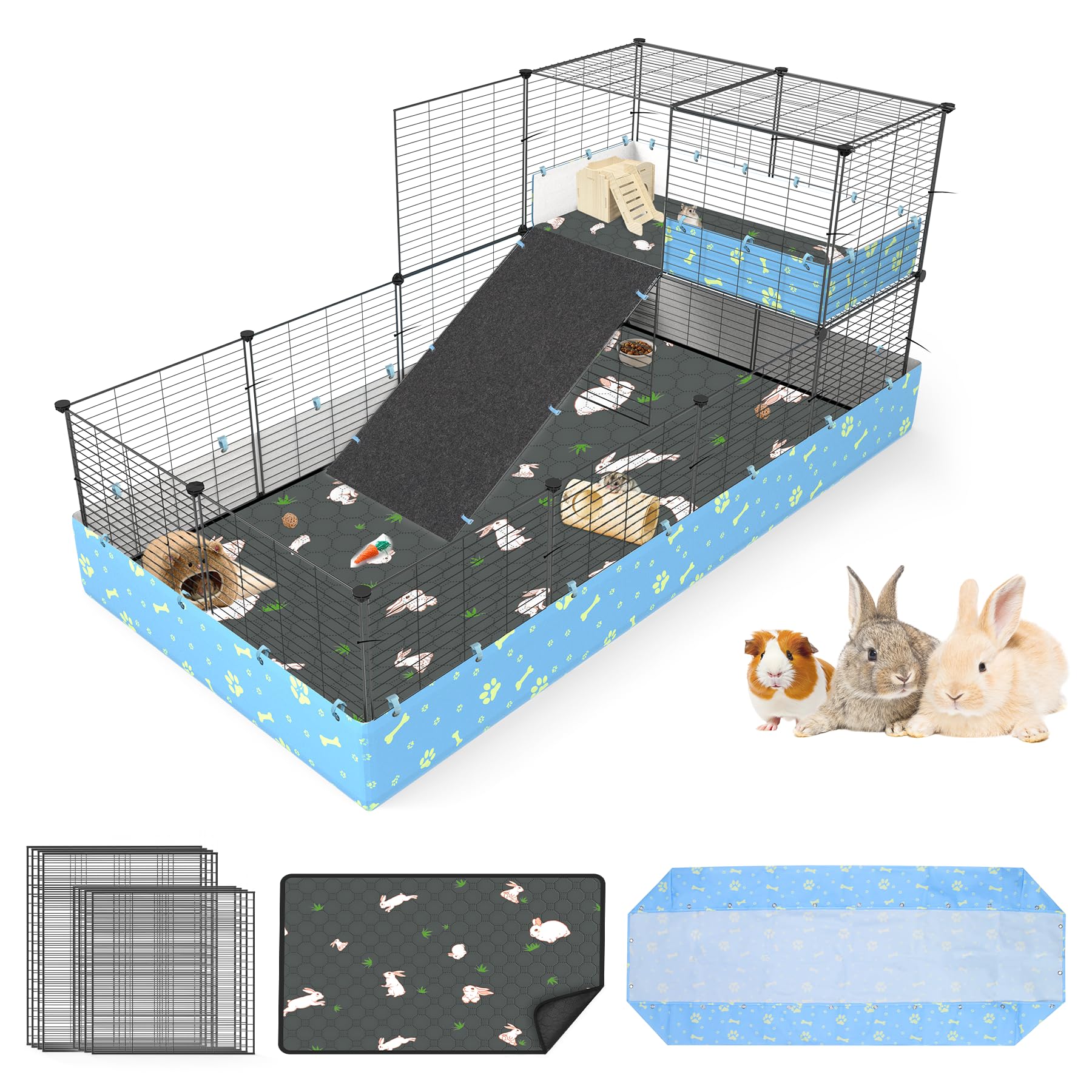 MODESLAB cage with tarp wall for a tidy, contained play area