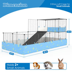 MODESLAB 25-panel loft cage enables flexible layouts for rabbits or guinea pigs.