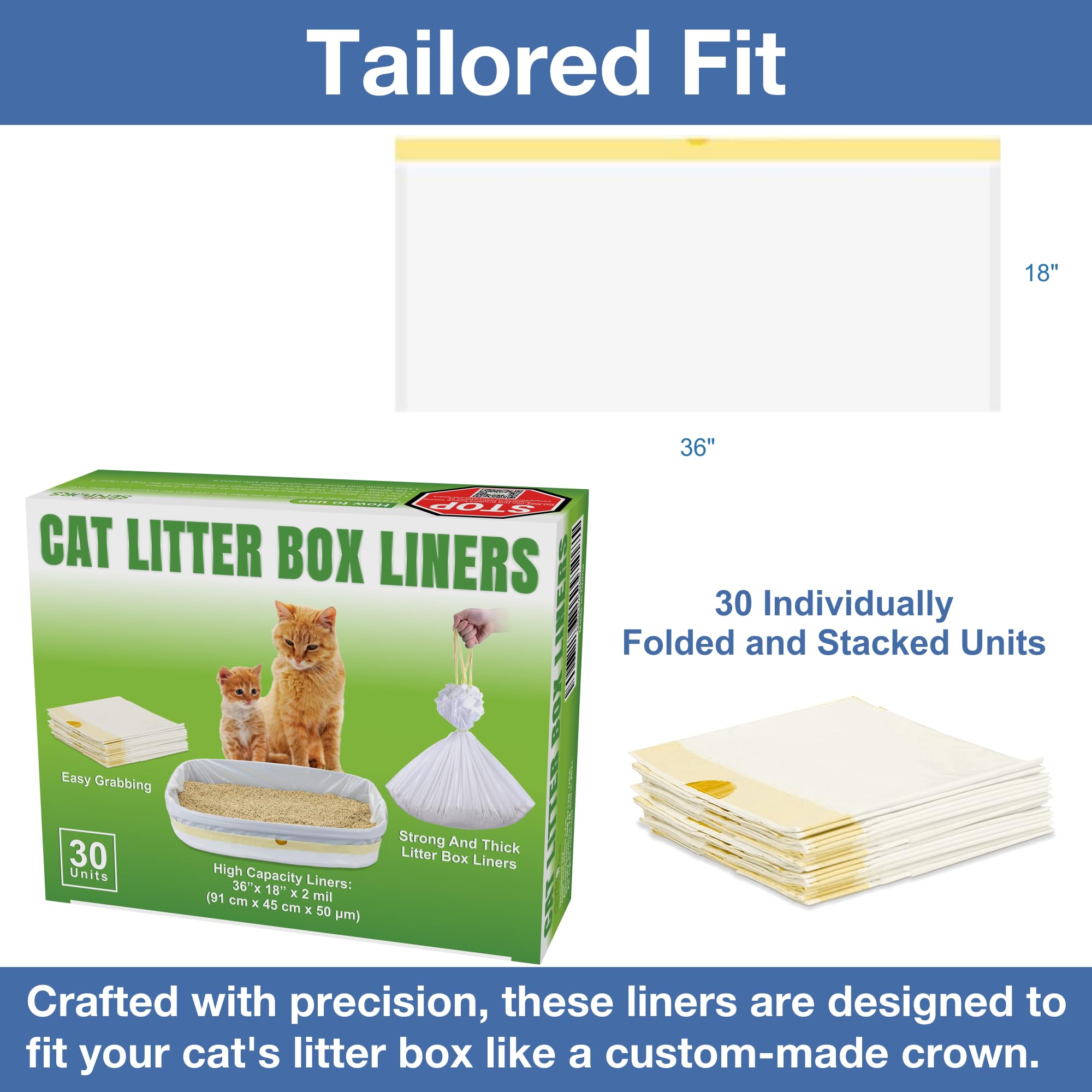 Modish Home Decor 2 mil thick liner resists tears for mess-free changes.