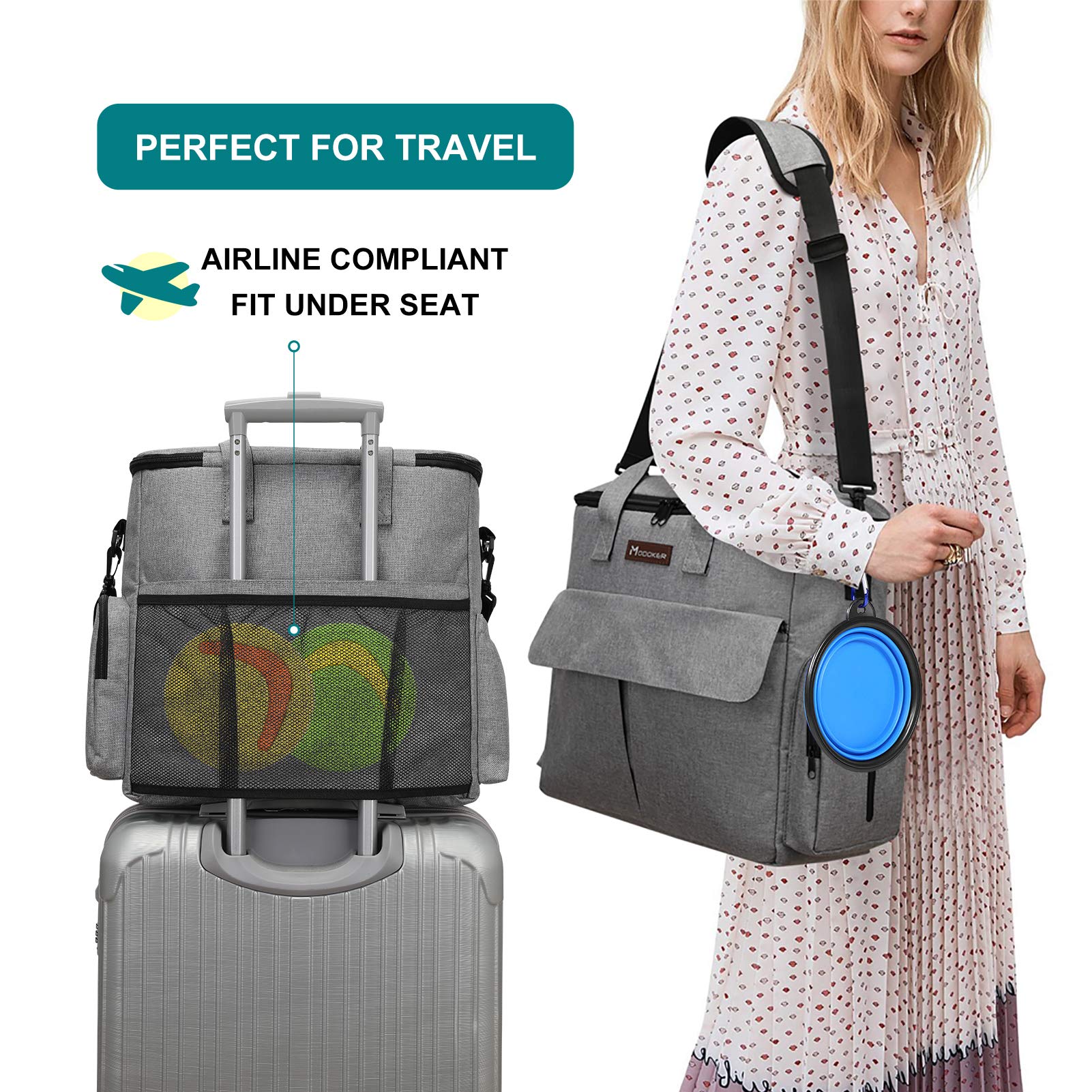 Modoker leak-proof inner lining helps contain spills on travels.