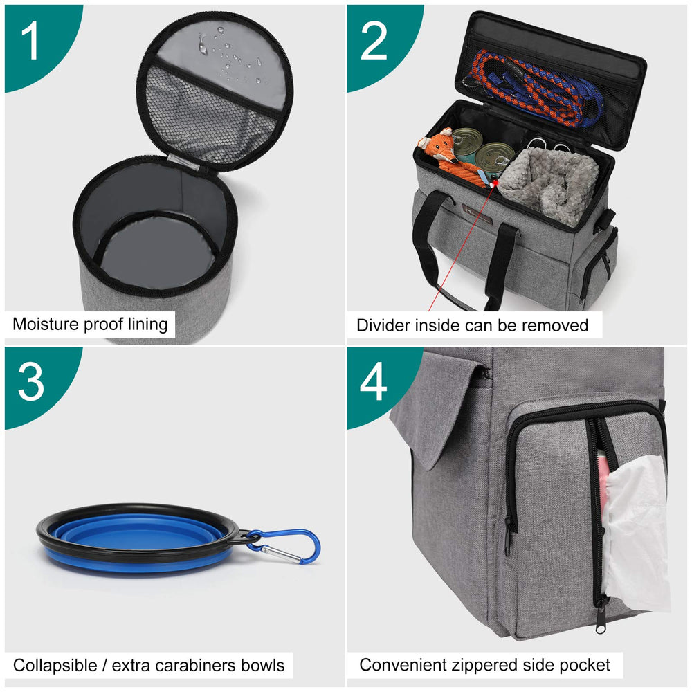 Modoker kit includes two collapsible bowls for mess-free dining.