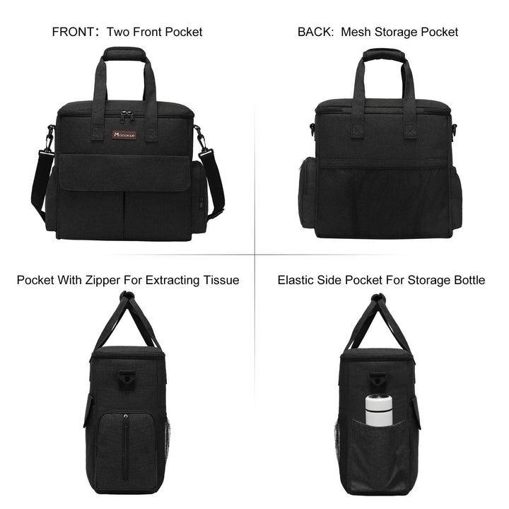 Modoker dog travel bag under-seat view highlights airline-friendly size for easy cabin storage.