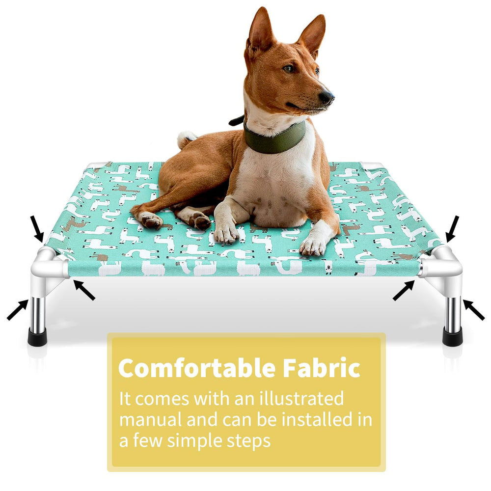 Modorki elevated bed supports up to 40 pounds for medium dogs.