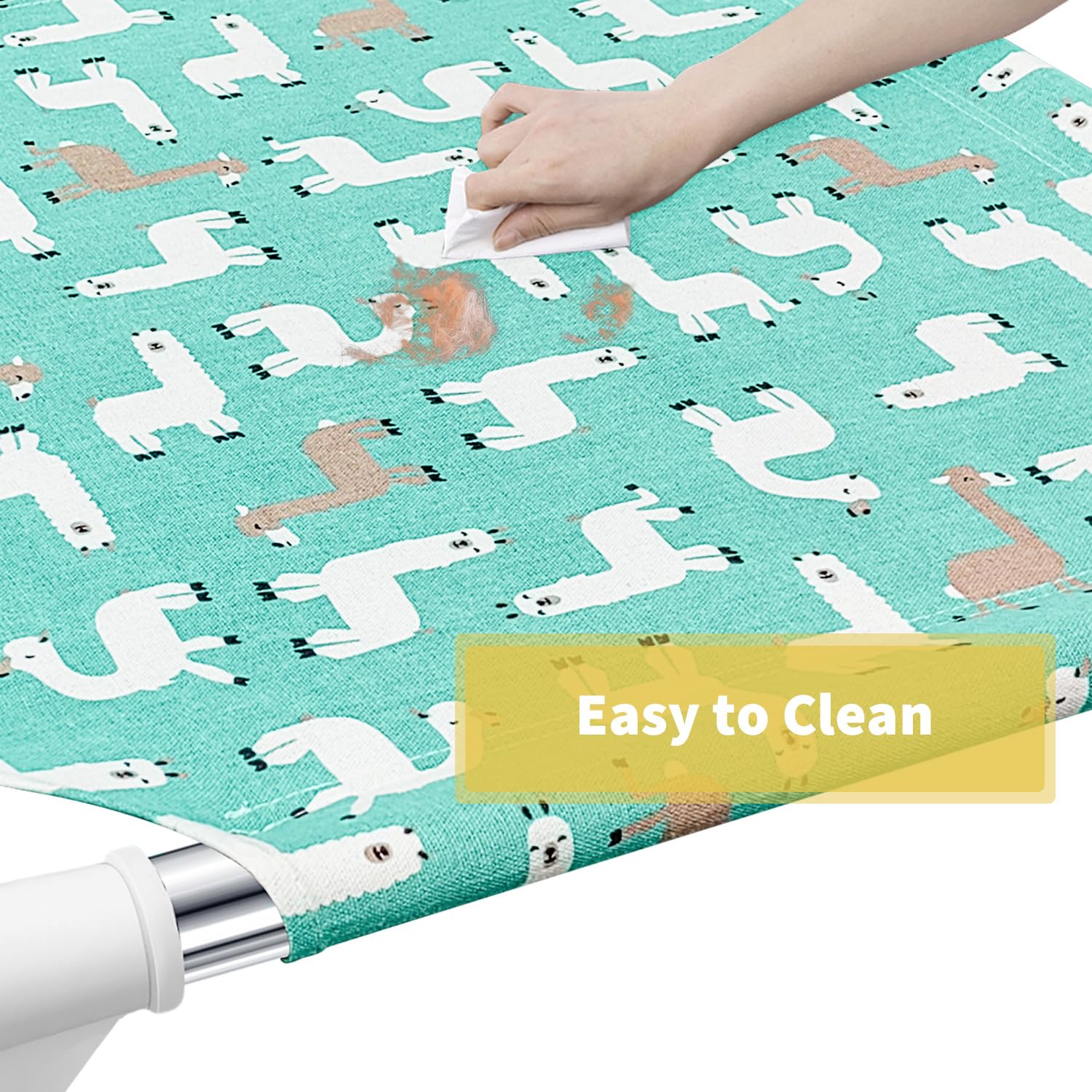 Modorki elevated bed with soft fabric, gentle on pet skin and easy to clean.