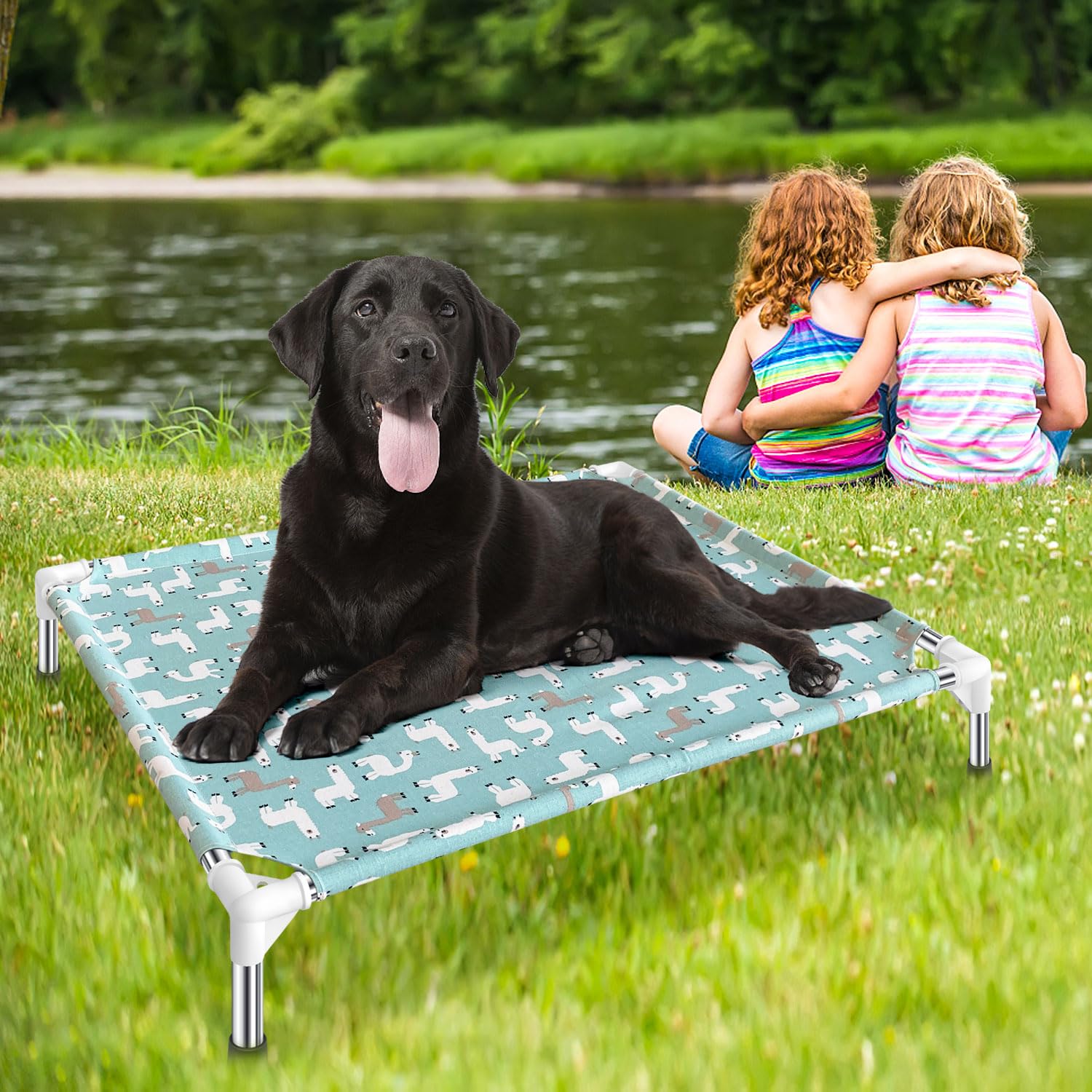 Modorki stylish white cot bed complements home decor and pet lifestyle.