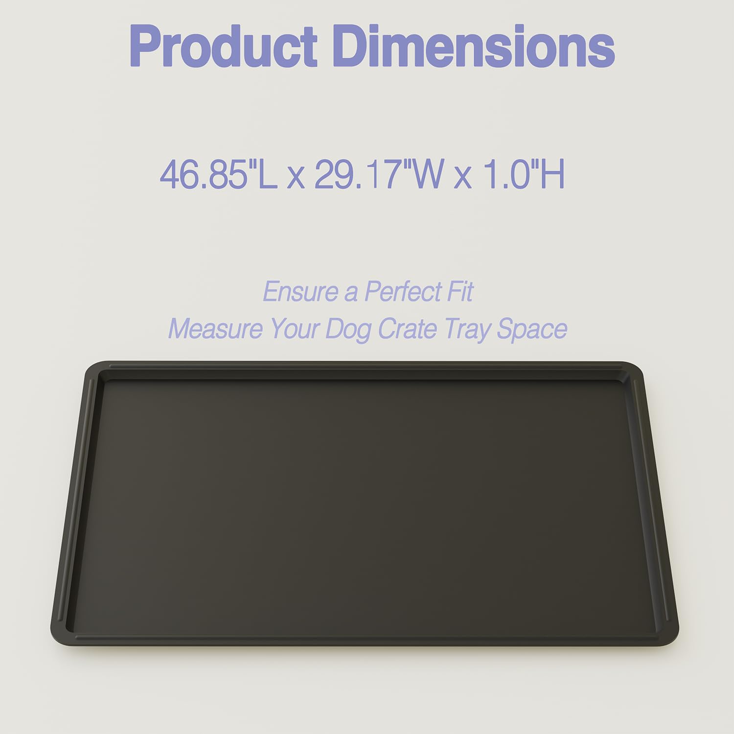 MOFBEAWK versatile tray fits 48-inch cages and kennels for dogs, cats, and small pets.